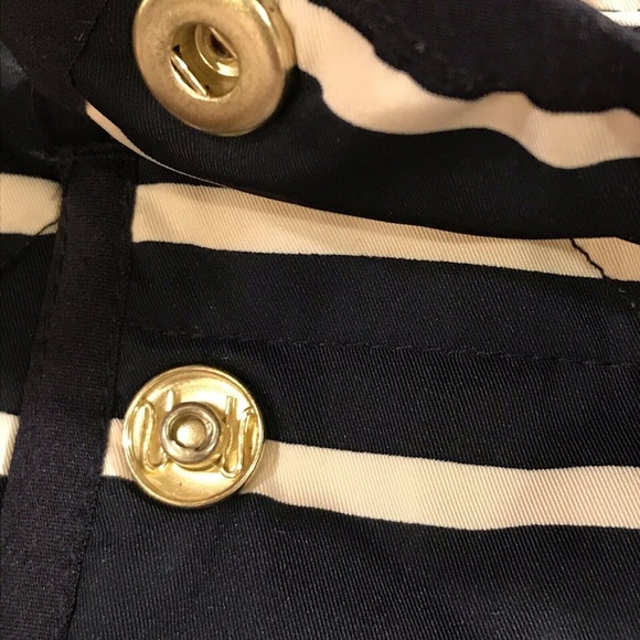 J. CREW Excursion Vest Womens XS Navy Striped Quilted - Picture 6 of 8